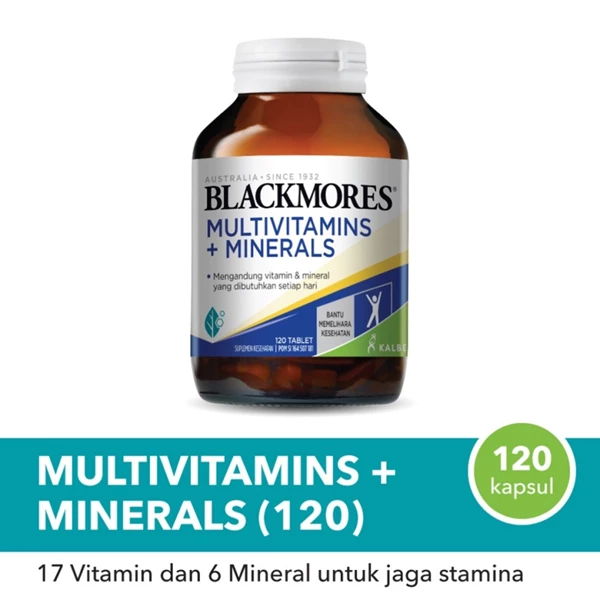 Blackmores Multivitamin + Mineral 120 tablet BPOM KALBE FARMA Original Suplemen andVitamin