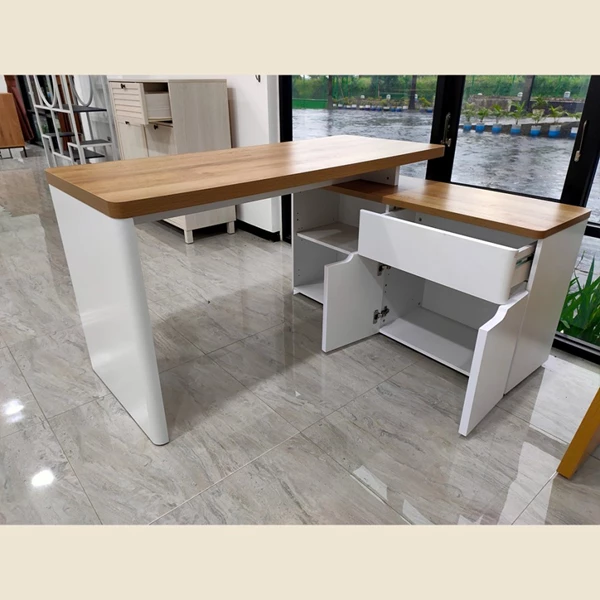 Staff Work Desk Minimalist L Study Desk LIBRE 150ECARBP2 RIVIERA-WHITE