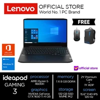 Laptop Notebook LENOVO IdeaPad Gaming Ryzen 5 4600H 8GB 512SSD GTX 1650 Ti 4GB W10 OHS - 8 gb