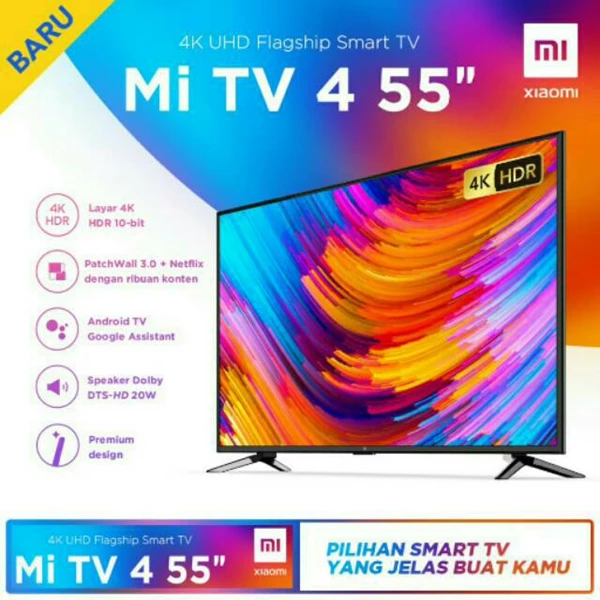 Smart TV Xiaomi Mi TV 4 55 Inch MiTV 4 55" 4K HDR Dolby DTS Android Smart TV