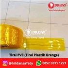 TIRAI PVC STRIP CURTAIN PLASTIC CURTAINS RIBBED CLEAR WINDOWS CLEAR ROLL ORIGINAL SIZE PER METER ORANGE 3MM 30CM JAKARTA 4