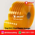 TIRAI PVC STRIP CURTAIN TIRAI PLASTIK RIBBED JENDELA BENING CLEAR GULUNG ORIGINAL UKURAN PER METER ORANGE 3MM 30CM JAKARTA 2