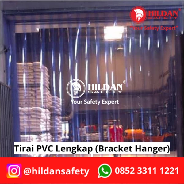 TIRAI PVC STRIP HANGER BRACKET CURTAIN TIRAI PLASTIK CUSTOM UKURAN L LENGKAP BRACKET HANGER JAKARTA 