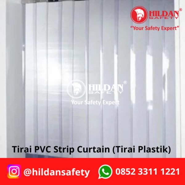 PVC STRIP CURTAIN PLASTIC CURTAINS Ribbed POLAR Minus Temperature per Roll JAKARTA