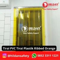 TIRAI PVC SHEET CURTAIN GORDEN TIRAI PLASTIK PER METER ORANGE BENING CLEAR 1MM 120C JAKARTA