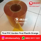 TIRAI PVC SHEET CURTAIN GORDEN TIRAI PLASTIK PER METER ORANGE BENING CLEAR 2MM 120C JAKARTA 2