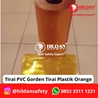TIRAI PVC SHEET CURTAIN GORDEN TIRAI PLASTIK PER METER ORANGE BENING CLEAR 2MM 120C JAKARTA 3