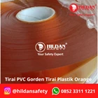 TIRAI PVC SHEET CURTAIN GORDEN TIRAI PLASTIK PER METER ORANGE BENING CLEAR 2MM 120C JAKARTA 4