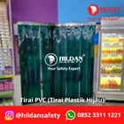 PVC STRIP CURTAIN RIBBED PLASTIC CURTAIN ROLL WINDOW TRANSPARANT GREEN COLOR ROLL ORIGINAL JAKARTA SIZE PER METER 1