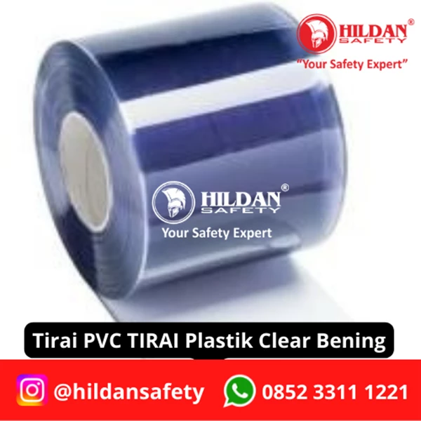 TIRAI PVC STRIP CURTAIN TIRAI PLASTIK PER ROLL CLEAR BENING 3MM 20CM JAKARTA