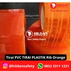 PVC STRIP CURTAIN RIBBED PLASTIC CURTAINS 3MM 30CM PER ROLL ORANGE JAKARTA 4