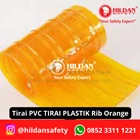 PVC STRIP CURTAIN RIBBED PLASTIC CURTAINS 3MM 30CM PER ROLL ORANGE JAKARTA 2