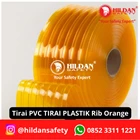 PVC STRIP CURTAIN RIBBED PLASTIC CURTAINS 3MM 30CM PER ROLL ORANGE JAKARTA 3