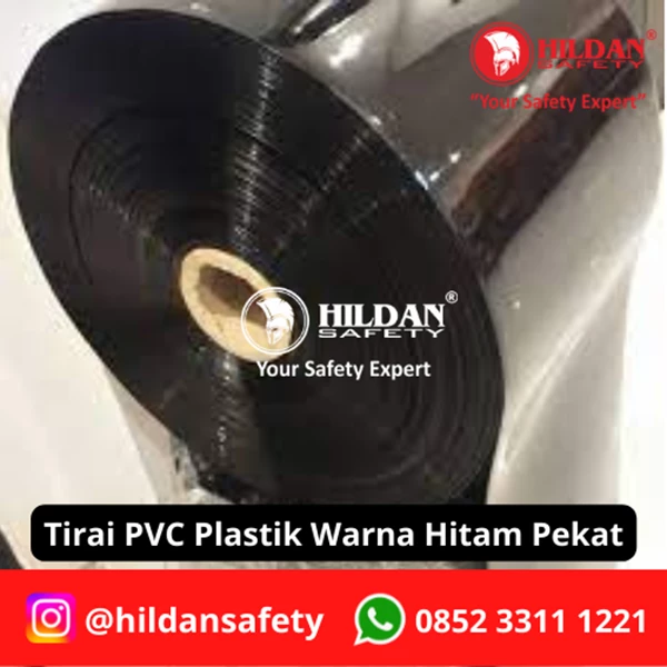 TIRAI PVC STRIP CURTAIN/ TIRAI PLASTIK PER ROLL WARNA HITAM BLACK PEKAT JAKARTA