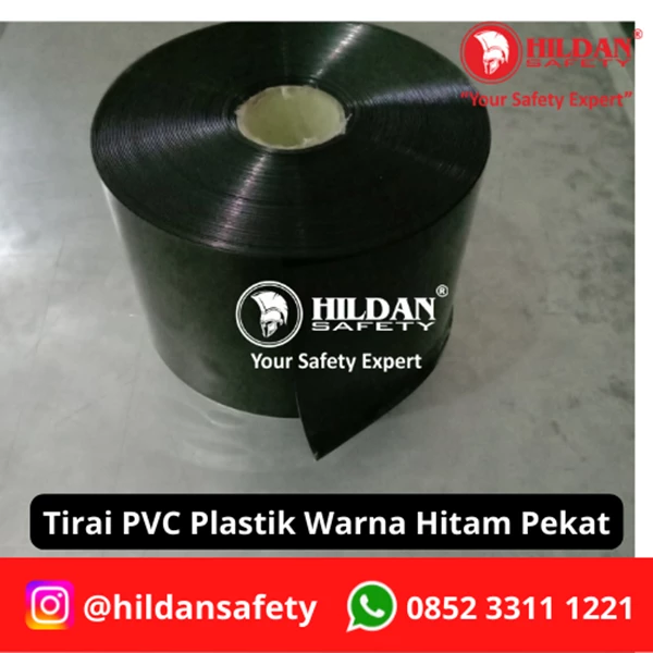 TIRAI PVC STRIP CURTAIN/ TIRAI PLASTIK PER ROLL WARNA HITAM BLACK PEKAT JAKARTA