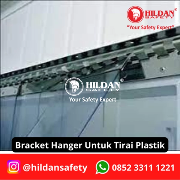 BRACKET HANGER GANTUNGAN S/S 50CM UTK TIRAI PLASTIK PVC STRIP CURTAIN JAKARTA