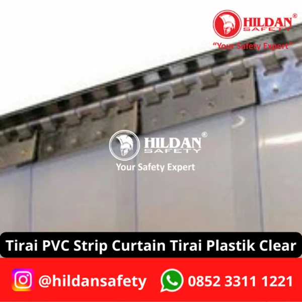 TIRAI PVC STRIP CURTAIN TIRAI PLASTIK LEBAR=1M TINGGI=2M CLEAR/BENING JAKARTA