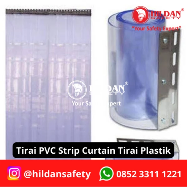TIRAI PVC STRIP CURTAIN TIRAI PLASTIK GORDEN BENING CLEAR LEBAR= 1M TINGGI= 2M S/S JAKARTA 