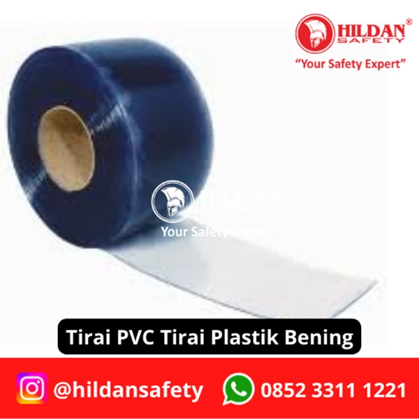 TIRAI PVC STRIP CURTAIN TIRAI PLASTIK PER METER CLEAR BENING 3MM 20CM