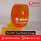 TIRAI PVC STRIP CURTAIN/TIRAI PLASTIK RIBBED 2MM 20CM PER ROLL ORANGE 2