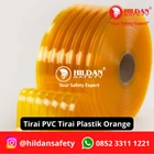 PVC STRIP CURTAIN / RIBBED PLASTIC CURTAINS 2MM 20CM PER ROLL ORANGE 4