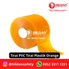TIRAI PVC STRIP CURTAIN/ TIRAI PLASTIK PER ROLL WARNA ORANGE 3MM 20CM JAKARTA 4