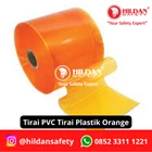 PVC STRIP CURTAIN / PLASTIC CURTAINS PER ROLL ORANGE COLOR 3MM 20CM JAKARTA 3