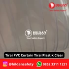 PVC CURTAIN CURTAIN / RIBBED PLASTIC CURTAINS 3MM 30CM PER METER CLEAR COLOR JAKARTA 4