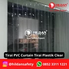 PVC CURTAIN CURTAIN / RIBBED PLASTIC CURTAINS 3MM 30CM PER METER CLEAR COLOR JAKARTA 2