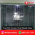 TIRAI PVC CURTAIN/TIRAI PLASTIK RIBBED 3MM 30CM PER ROLL WARNA CLEAR JAKARTA 1