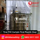 TIRAI PVC CURTAIN/TIRAI PLASTIK RIBBED 3MM 30CM PER ROLL WARNA CLEAR JAKARTA 3
