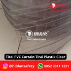 PVC CURTAIN CURTAIN / RIBBED PLASTIC CURTAINS 3MM 30CM PER ROLL CLEAR COLOR JAKARTA 4