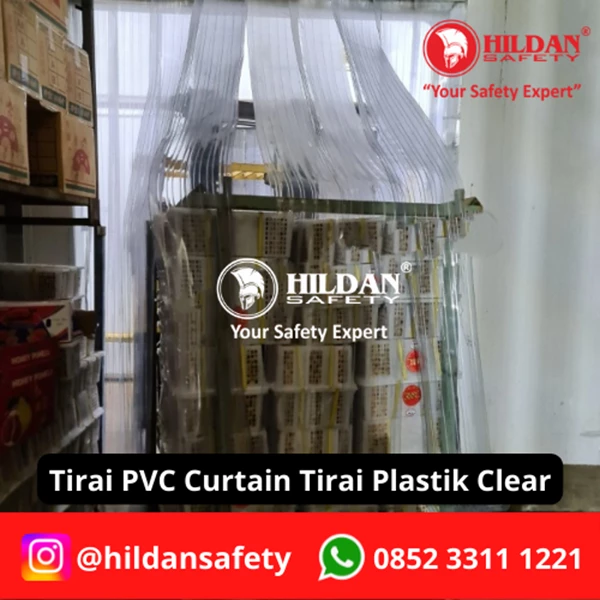 TIRAI PVC CURTAIN/TIRAI PLASTIK RIBBED 3MM 30CM PER ROLL WARNA CLEAR JAKARTA