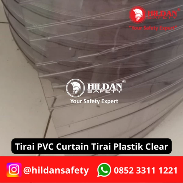 PVC CURTAIN CURTAIN / RIBBED PLASTIC CURTAINS 3MM 30CM PER ROLL CLEAR COLOR JAKARTA