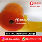 PVC STRIP CURTAIN / PLASTIC CURTAINS 3MM 30CM PER METER COLOR ORANGE JAKARTA 1