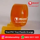 PVC STRIP CURTAIN / PLASTIC CURTAINS 3MM 30CM PER METER COLOR ORANGE JAKARTA 4