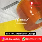 PVC STRIP CURTAIN PLASTIC CURTAINS 3MM 30CM PER ROLL ORANGE COLOR JAKARTA 2
