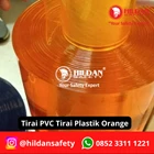 TIRAI PVC STRIP CURTAIN / TIRAI PLASTIK 3MM 20CM PER METER WARNA ORANGE JAKARTA 3