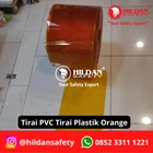 PVC STRIP CURTAIN / PLASTIC CURTAINS 3MM 20CM PER METER COLOR ORANGE JAKARTA 2