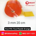 PVC STRIP CURTAIN / PLASTIC CURTAINS 3MM 20CM PER METER COLOR ORANGE JAKARTA 1