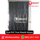 TIRAI PVC STRIP CURTAIN / GORDEN TIRAI PLASTIK PER METER BLACK HITAM JAKARTA 1