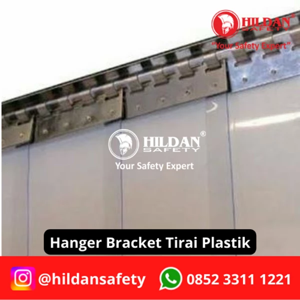 HANGER BRACKET HANGER S/S FOR INSTALL PVC CURTAIN PLASTIC 5 HOLE CURTAINS JAKARTA