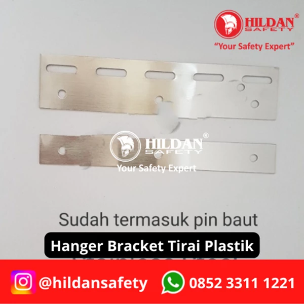HANGER BRACKET HANGER S/S FOR INSTALL PVC CURTAIN PLASTIC 5 HOLE CURTAINS JAKARTA
