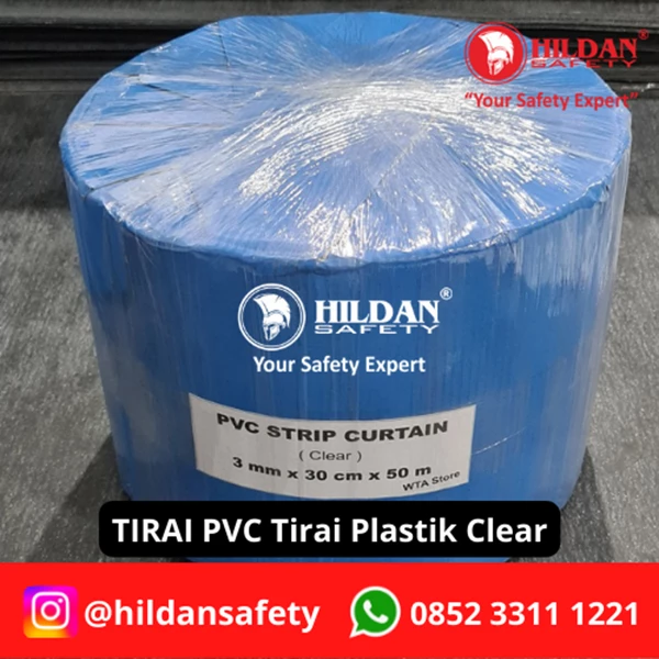 PVC STRIP CURTAIN / PLASTIC CURTAINS PER ROLL CLEAR 3MM×30CM JAKARTA