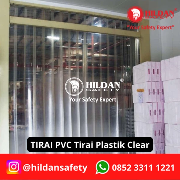PVC STRIP CURTAIN / PLASTIC CURTAINS PER ROLL CLEAR 3MM×30CM JAKARTA