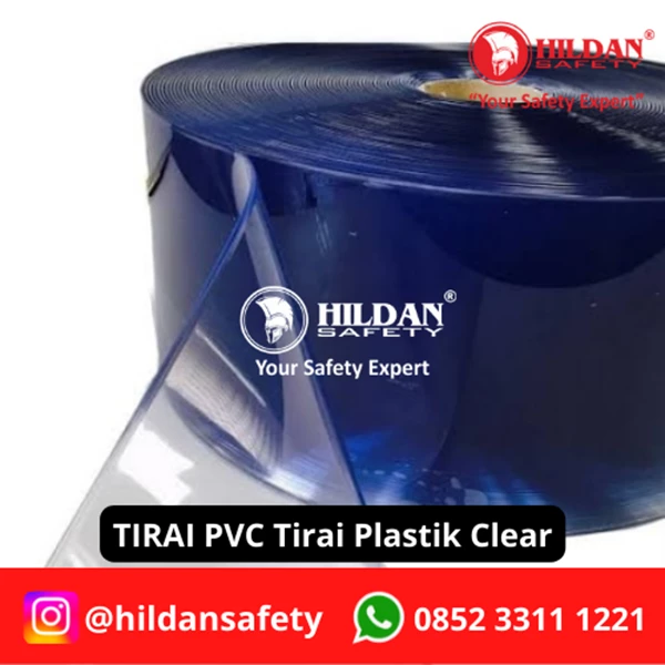 TIRAI PVC STRIP CURTAIN/GORDEN TIRAI PLASTIK PER ROLL CLEAR  3MM×30CM JAKARTA
