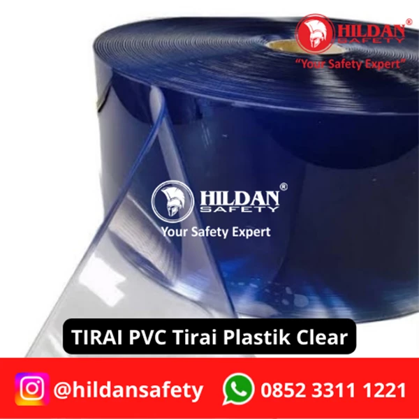 TIRAI PVC STRIP CURTAIN/GORDEN TIRAI PLASTIK PER ROLL CLEAR  3MM×30CM JAKARTA