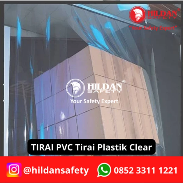 TIRAI PVC STRIP CURTAIN/GORDEN TIRAI PLASTIK PER METER CLEAR 3MM 30CM JAKARTA