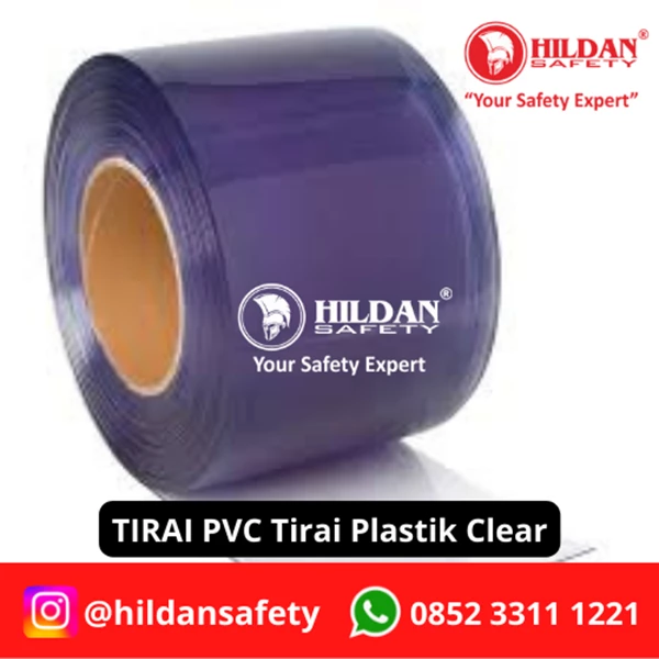 TIRAI PVC STRIP CURTAIN/GORDEN TIRAI PLASTIK PER METER CLEAR 3MM 30CM JAKARTA