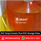 PVC STRIP CURTAIN / TIRAI PVC METERAN WARNA ORANGE CLEAR/ORANGE TRANSPARAN JAKARTA 2
